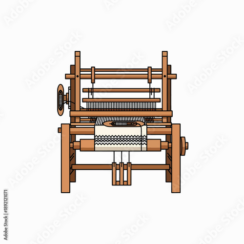 Traditional Wooden Tabletop Loom for Weaving Fabric and Crafts Beautiful Textile Creation
