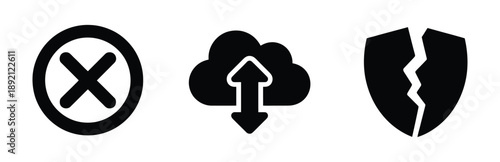 Security icons for data protection and privacy