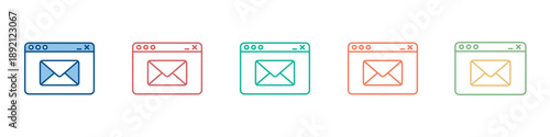 Email Icon Set Multiple Style Collection 