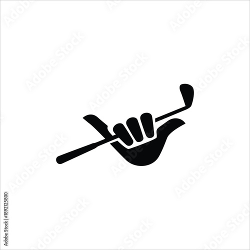 hand golf logo vector