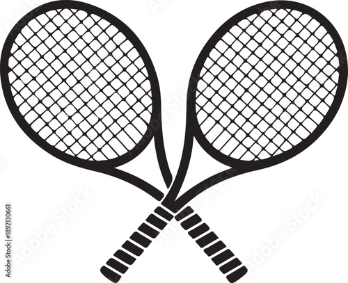 Crossed tennis rackets