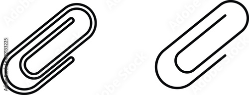 attachment clip  icon vector graphic illustration  with white background flat hand made icon fill icon .