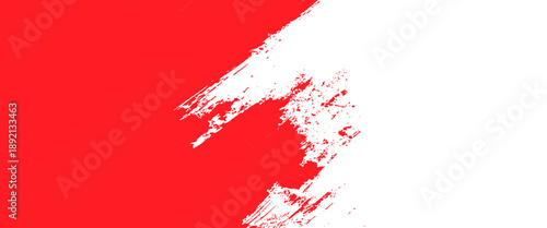 Vector white and red grunge paint stroke texture background