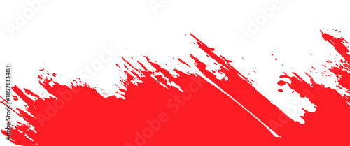 Vector white and red grunge paint stroke texture background