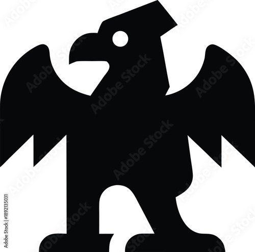 griffin lion eagle hybrid silhouette vector illustration on transparent background