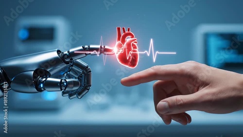 Wallpaper Mural Robot and Human Interaction with Heartbeat. Torontodigital.ca