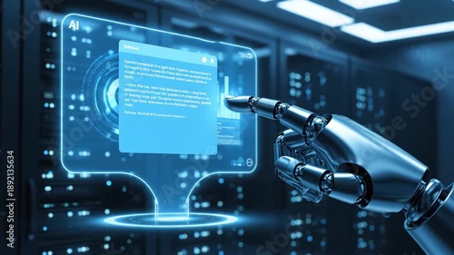 Wallpaper Mural Robot Hand Interacting with Digital Interface 1. Torontodigital.ca