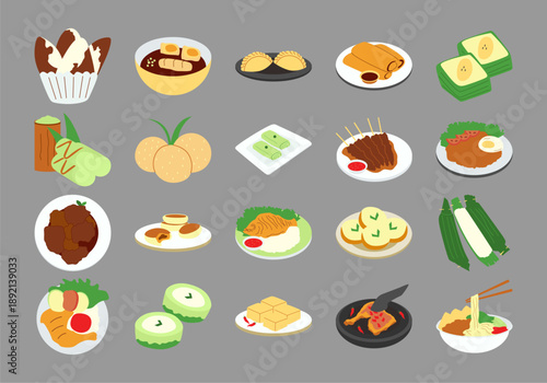 Traditional Indonesian Local Food Element