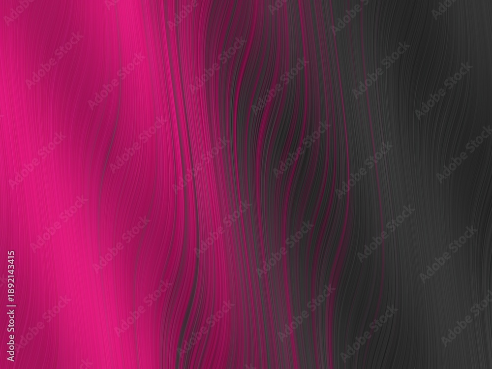 Fototapeta premium Magenta black wavy hair texture background