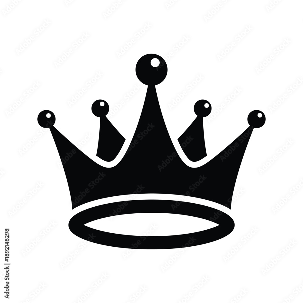 Obraz premium Silhouette of a royal crown icon