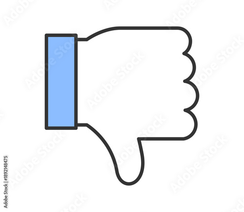 低評価を示す手のアイコンイラスト　ベクター