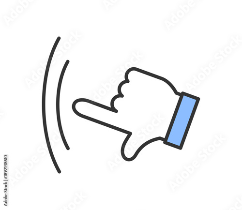 指でスワイプするアイコンイラスト　ベクター