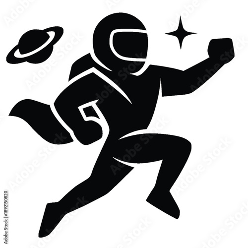 UFO, alien logo. Vector illustration