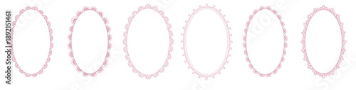 Soft whimsical lace borders suitable for wedding stationery, bachelorette themes and elegant decorative backgrounds.