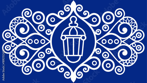 Ornate lamp decorative vector art