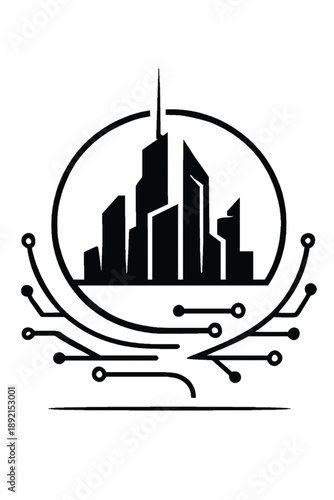 illustration of a logo highrise bilding