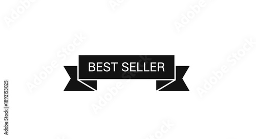Best seller ribbon banner design element for product promotion.