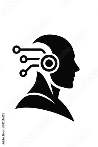 African American man portrait profile silhouette isolated over red - Eyes closed