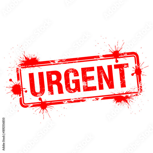 Urgent Red Stamp Label – Emergency Priority Alert Warning Sign