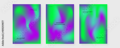 Electric Lime and Purple Abstract Fluid Gradient for Trendy Designs
