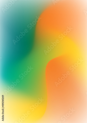 Abstract sunset inspired mesh gradient featuring warm orange and cool teal transitions for contemporary covers