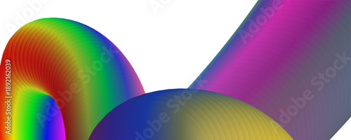 Colorful Abstract Spiral and Cylinder Design for Creative Use