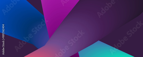 Colorful geometric shapes in blue pink and purple hues