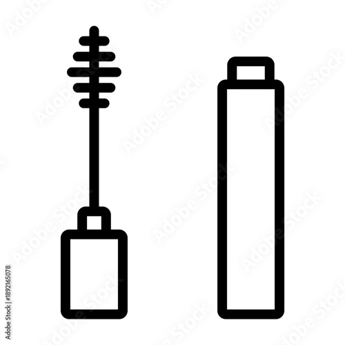 Mascara Vector Line Icon Design