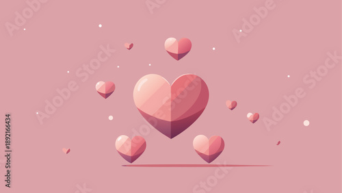 Abstract heart illustration with gradient shading
