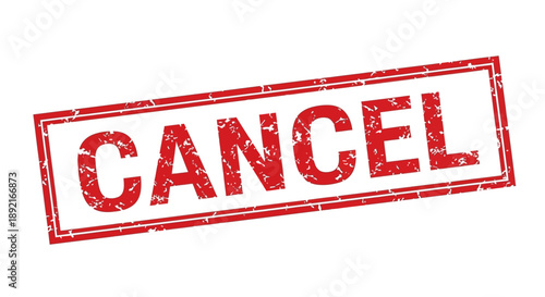 A red stamp with the word CANCEL on it is shown clearly