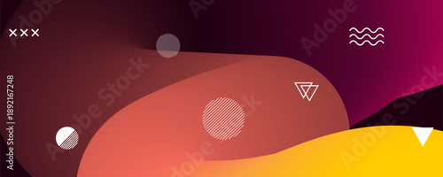 Abstract colorful geometric digital artwork for creative design projects