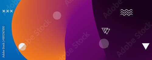 Colorful Abstract Geometric Pattern with Circles and Lines