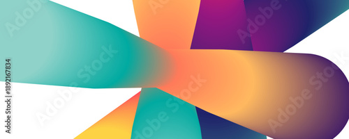 Colorful abstract geometric shapes arrangement