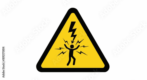 High Voltage Danger Warning Sign Symbol.
