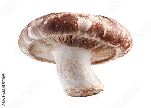 Portobello Mushroom Underside Detail isolated on a transparent background