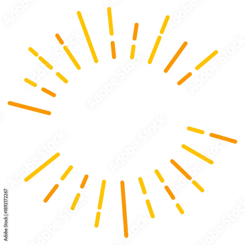 ポップなサンバーストのフレーム