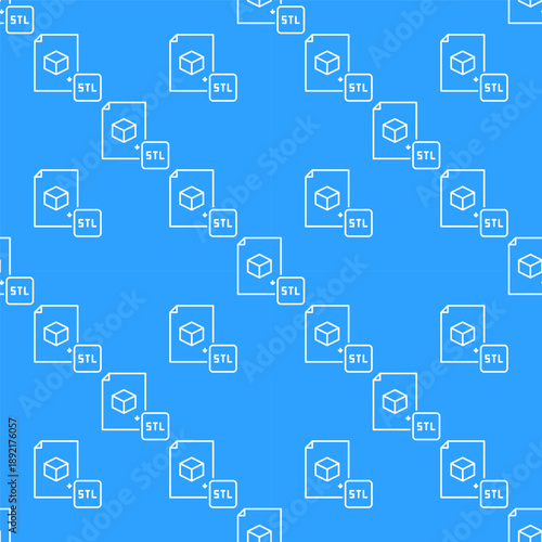 Wallpaper Mural STL Document vector Additive Manufacturing seamless pattern in outline style Torontodigital.ca