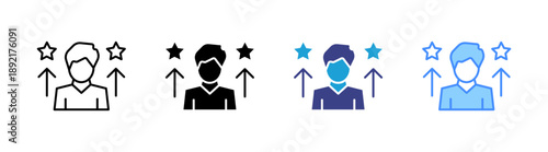 Succession Planning icon set multiple style collection