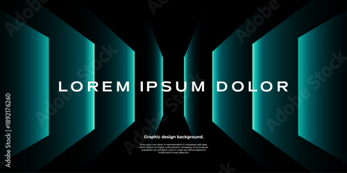 Futuristic background with gradient shapes making threedimensional view. Hitech minimal background.