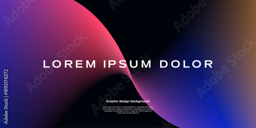 Abstract gradient curve on dark background. 