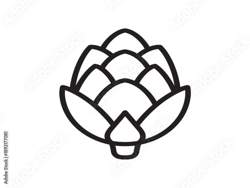Minimalist hops icon