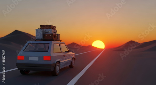 Road Trip Sunset Adventure