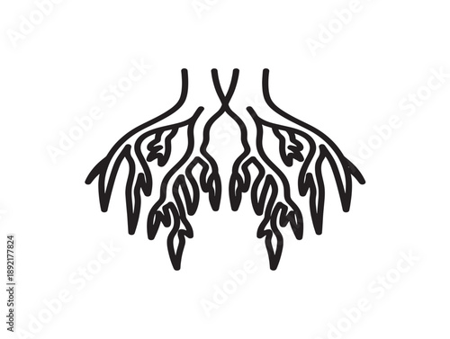 Abstract lung anatomy illustration