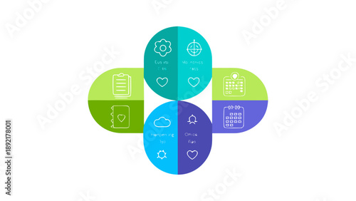 Flat parenting tips infographic with soft rounded shapes and icons for healthy family lifestyle and organization with family planning and parenting advice