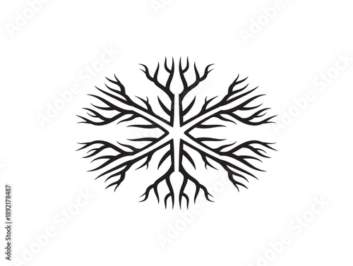 Symmetrical tree of life vector illustration