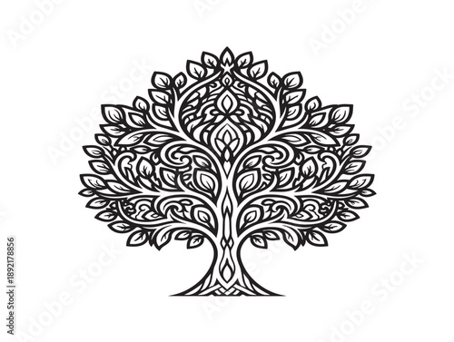 Intricate celtic tree design