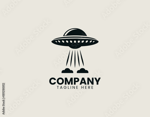 Sleek unidentified flying object hovers above dense cloud formations professional. Science fiction concept