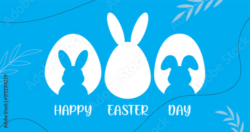 Minimal Happy Easter Vector Background for Spring Easter Day 2026