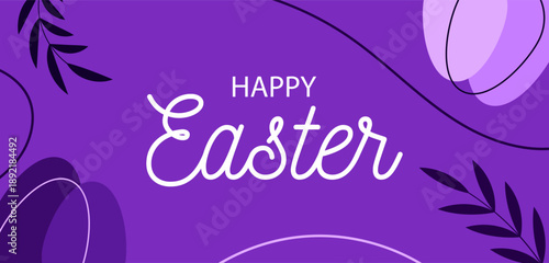 Happy Easter Spring Holiday Vector Background for Easter Day 2026