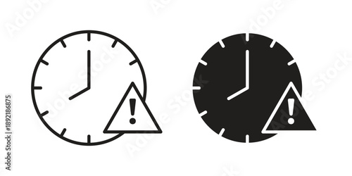 Alarm exclamation icon vector isolated on white background. Simple icon set.